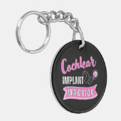 Gehörhaftes Bewusstsein - Cochlear Implant Warrior Schlüsselanhänger (Vorderseite links)