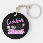 Gehörhaftes Bewusstsein - Cochlear Implant Warrior Schlüsselanhänger (Rückseite)