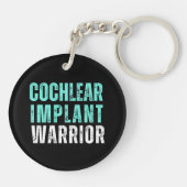 Gehörhaftes Bewusstsein - Cochlear Implant Warrior Schlüsselanhänger (Rückseite)