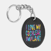 Gehörhaftes Bewusstsein - Ich Liebe mein Cochleaim Schlüsselanhänger (Vorderseite links)