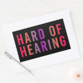Gehörhart, Hörverlust, Tod Rechteckiger Aufkleber (Umschlag)