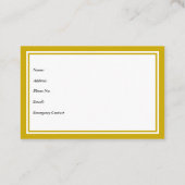 Gehörhart mit Kontaktinformationen Visitenkarte (Rückseite)