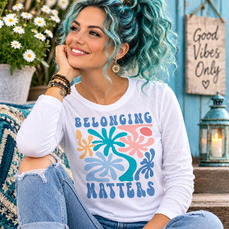 Gehörigkeit zählt Farbgestaltung Retro-Palmbaum-De Tri-Blend Shirt