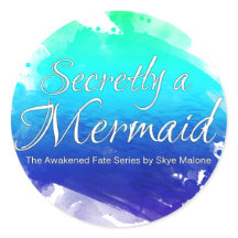 Gehörlos eine Meerjungfrau - Aufkleber - blau