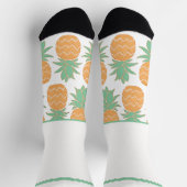 Gehörlos Wild Weiß Grün mit Ananas Socken (Oben)