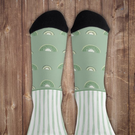Gehörlos Wilde Streifen mit Kiwis Socken
