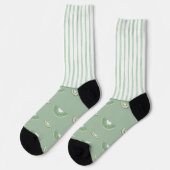 Gehörlos Wilde Streifen mit Kiwis Socken (Linkes Detail)