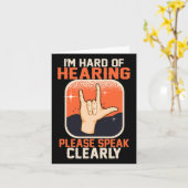 Gehörlose Anführungszeichen für die Gebärdensprach Karte (Gelbe Blume)