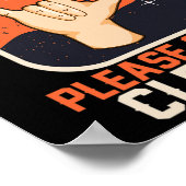 Gehörlose Anführungszeichen für die Gebärdensprach Poster (Ecke)