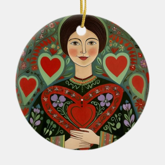 Gehörlose Befragung Keramik Ornament (Vorne)