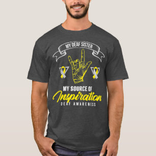 Gehörlose Bewusstsein Schwester Gehörlosigkeit H T-Shirt