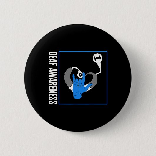 Gehörlose Bewusstsein Tod Cochlear Implant ASL H Button (Vorderseite)