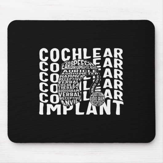 Gehörlose Bewusstsein Tod Cochlear Implant ASL H Mousepad (Vorne)