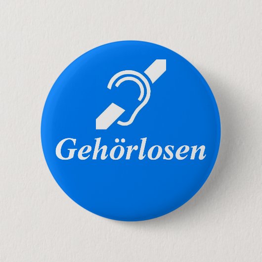 Gehörlose - Deutsch - Taub Button (Vorderseite)