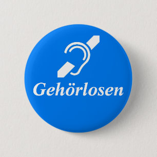 Gehörlose - Deutsch - Taub Button