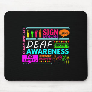 Gehörlose Erkenntnis - Taubheit Gehör Krieger für  Mousepad