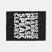 Gehörlose Hörbehinderung als Gebärdensprache Fleecedecke (Vorderseite (Horizontal))