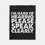 Gehörlose Hörbehinderung als Gebärdensprache Fleecedecke (Vorderseite)