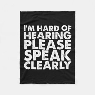 Gehörlose Hörbehinderung als Gebärdensprache Fleecedecke