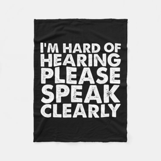 Gehörlose Hörbehinderung als Gebärdensprache Fleecedecke (Vorderseite)