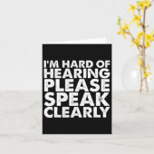 Gehörlose Hörbehinderung als Gebärdensprache Karte (Gelbe Blume)