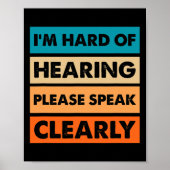 Gehörlose Hörbehinderung als Gebärdensprache Poster (Vorne)