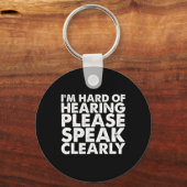 Gehörlose Hörbehinderung als Gebärdensprache Schlüsselanhänger (Vorderseite)