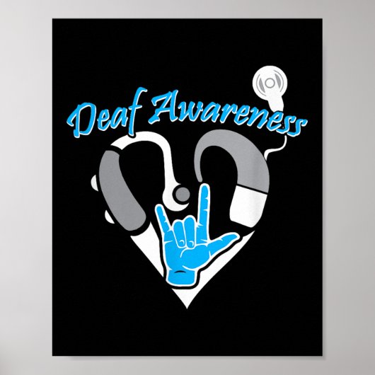 Gehörlose Hörhilfe Asl Cochlear Implant Poster (Vorne)
