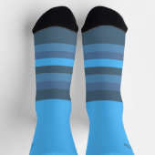 Gehörlose Streifen in Maya Blue Socken (Oben)