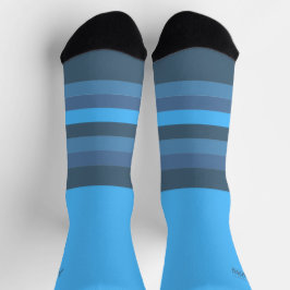 Gehörlose Streifen in Maya Blue Socken
