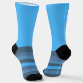 Gehörlose Streifen in Maya Blue Socken (Gewinkelt)