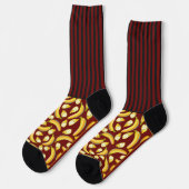 Gehörlose Streifen mit Bananen, rot Socken (Linkes Detail)