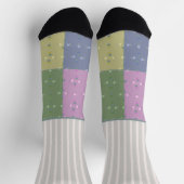 Gehörlose Streifen mit vier Apfelfeldern Socken (Oben)