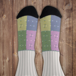 Gehörlose Streifen mit vier Apfelfeldern Socken