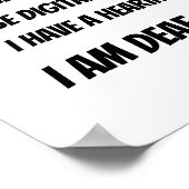 Gehörlose und hörbehinderte Büros oder Zuhause Poster (Ecke)