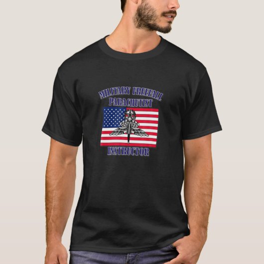 Gehörloser militärischer Rettungsschirm (Front De) T-Shirt (Vorderseite)