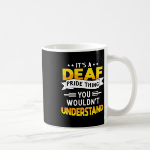 Gehörloses Bewusstsein Hörverlust und Gebärdenspra Kaffeetasse