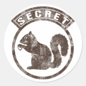 Gehörloses Eichhörnchen - beschädigt - Typ 1 Runder Aufkleber (Vorderseite)