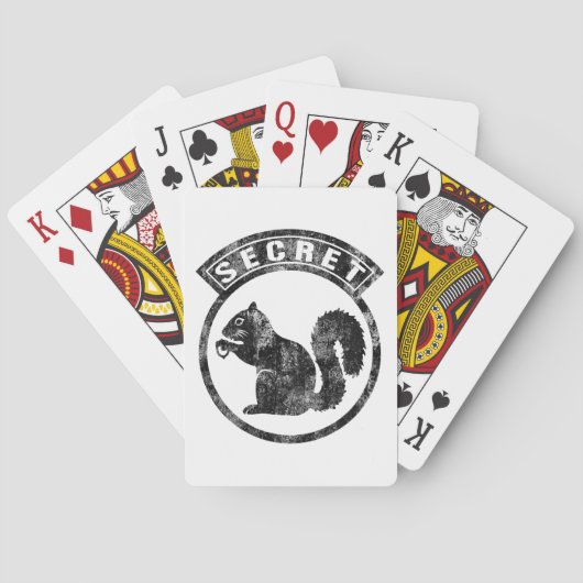 Gehörloses Eichhörnchen - beschädigt - Typ 1 Spielkarten (Rückseite)