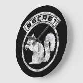 Gehörloses Eichhörnchen - beschädigt - Typ 2 Große Wanduhr (Winkel)