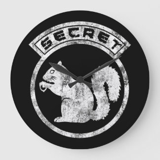 Gehörloses Eichhörnchen - beschädigt - Typ 2 Große Wanduhr