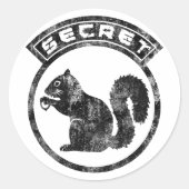 Gehörloses Eichhörnchen - beschädigt - Typ 2 Runder Aufkleber (Vorderseite)