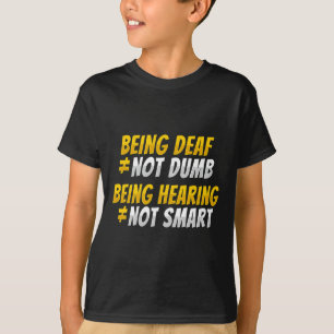 Gehörloses Gehör der Hand Gesture - Bewusstsein fü T-Shirt