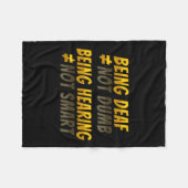 Gehörloses Gehör der Hand Gesture Sensibilisierung Fleecedecke (Vorderseite (Horizontal))