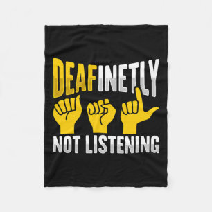 Gehörloses Gehör der Handgeenke - Bewusstsein für  Fleecedecke