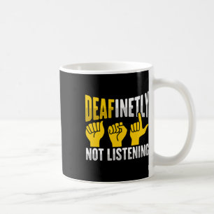 Gehörloses Gehör der Handgeenke - Bewusstsein für  Kaffeetasse