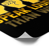 Gehörloses Gehör der Handgeenke - Bewusstsein für Poster (Ecke)