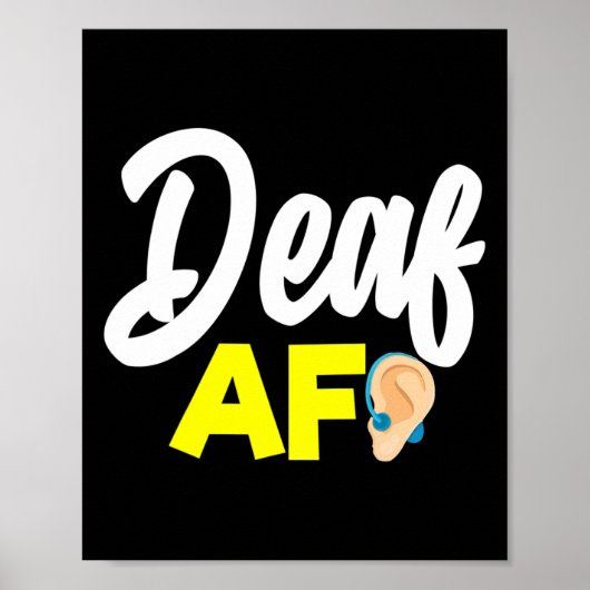 Gehörlosigkeit - Gehörlosigkeit - Gehörhaftes Bewu Poster (Vorne)