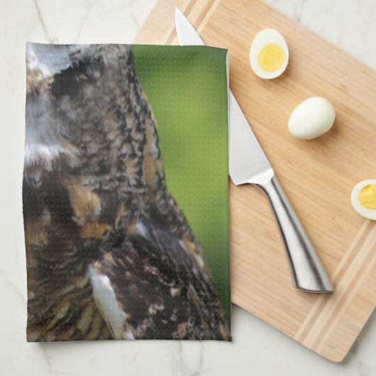 Gehörnte Eule Handtuch (Viertel Falte)