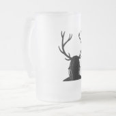 Gehörnter Gott Mattglas Bierglas (Vorderseite Links)